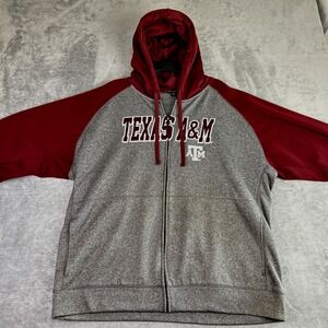 Champion Elite Authentic Texas A&M Aggies Zip Up Hoodie Jacket Men's 2XL‎